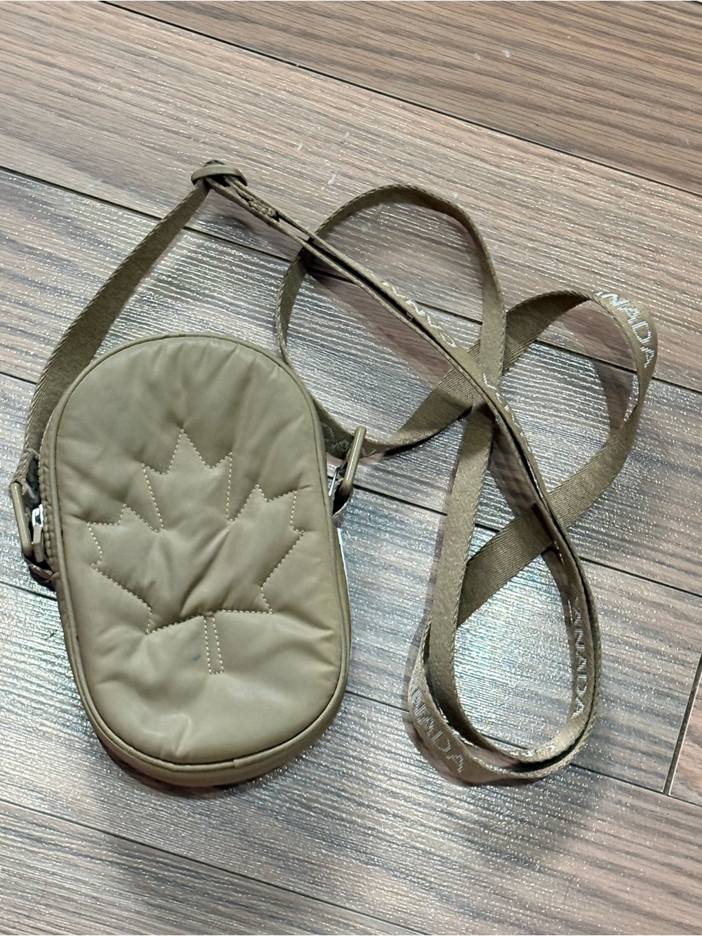 Lulullemon Quilted Maple Crossbody Bag in Olive Green